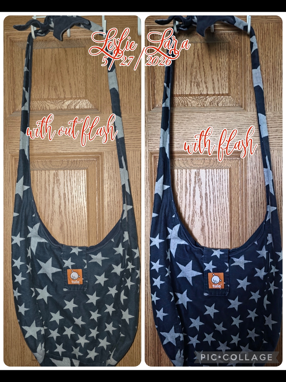 Tula Star-Print Sling Bag - Navy & White Stars